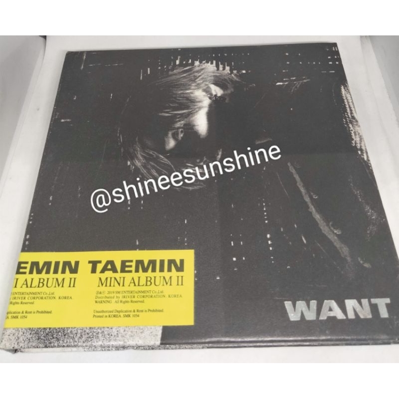 TAEMIN ALBUM WANT (Album only) / BOOKED