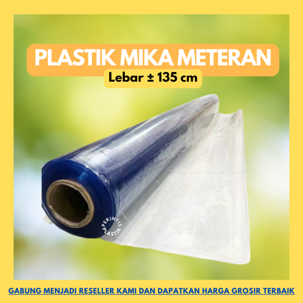 

Plastik Bening Meteran/Plastik Mika Rol/Plastik Alas Meja/Plastik Sampul Buku @mtr