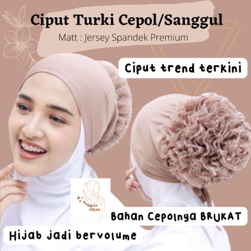 CIPUT INNER TURKI SANGGUL BESAR | CIPUT TURKI CEPOL TALI BELAKANG | CIPUT DALAMAN KERUDUNG UBUR-UBUR