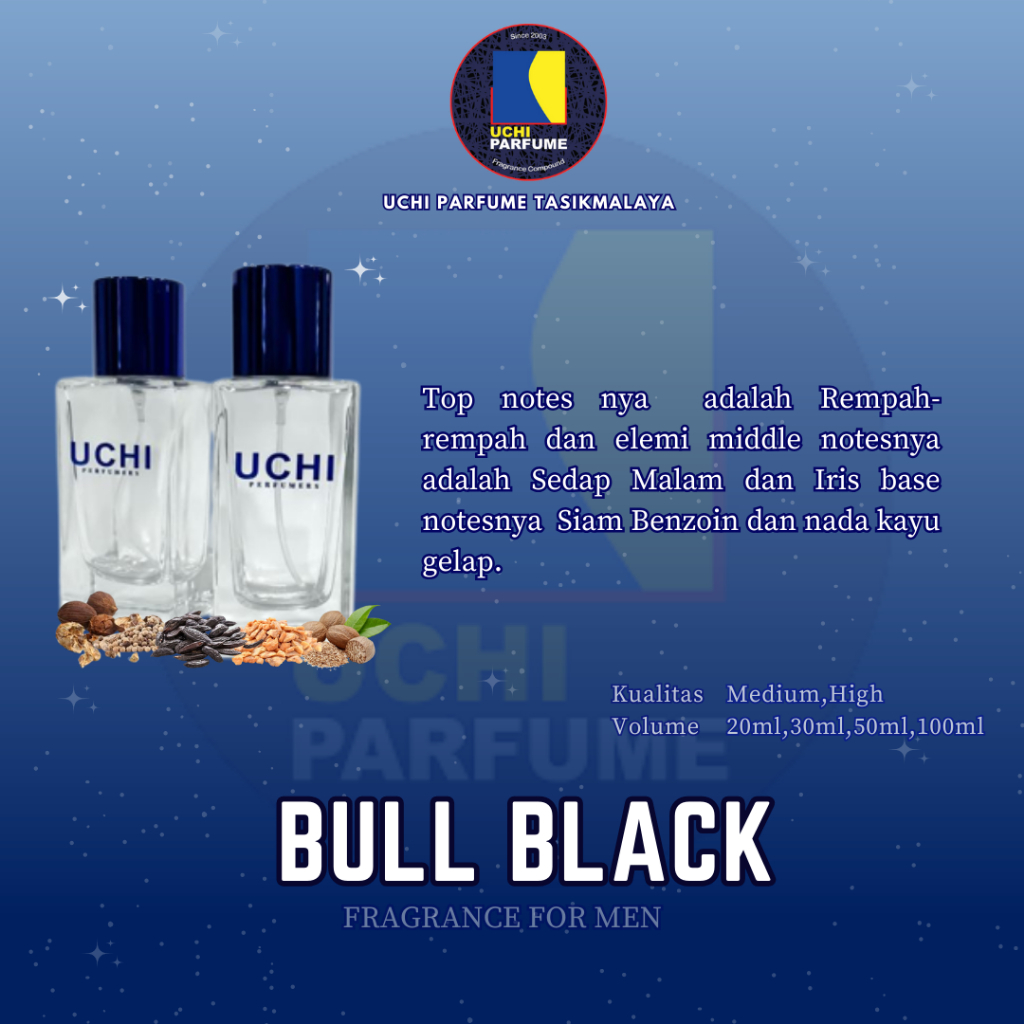 Uchi Parfume Refill Parfum BULL BLACK (20ML,30ML,50ML,100ML)