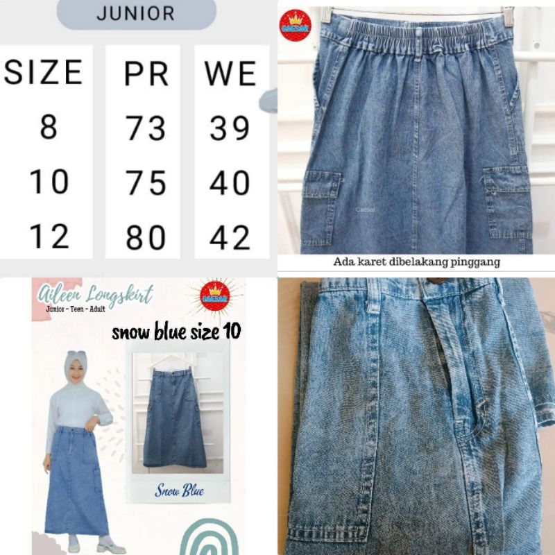 READY LAST STOK ## ROK CARGO ANAK / ROK JEANS ANAK / ROK CAESAR