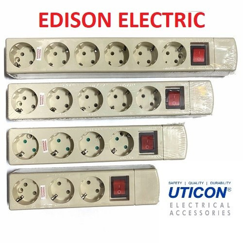 UTICON Stop Kontak / StopKontak SAKLAR Terminal Saklar UTICON 3 4 5 6 Lubang Kuningan