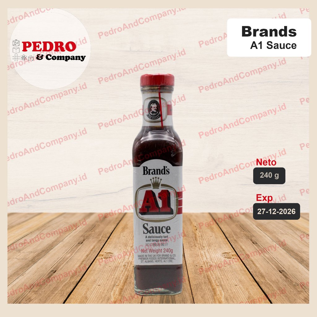 

Brands A1 sauce 240 gram - brown saus steak saos