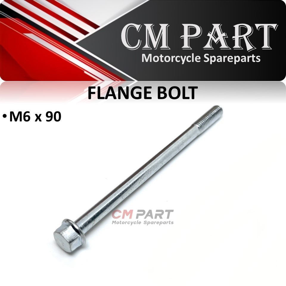 Baut Flange Bolt M6 6x90 M6x90 Kunci 8 Baut Blok Mesin CVT