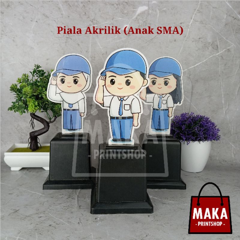 Piala Akrilik (Siswa SMA) - Piala Akrilik Anak - Piala Wisuda - Plakat Akrilik Wisuda - Plakat Akril