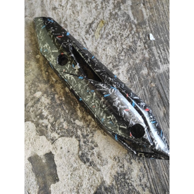Cover/Pelindung Knalpot karbon Forged Honda Beat esp, Beat Digital, Beat Street. Karbon Celup Wtp bu