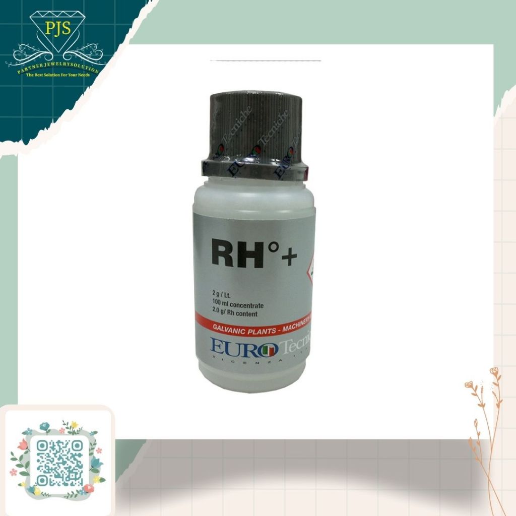 RHODIUM WHITE FOR BATH 2gr/100ml EUROTECH / Obat chrome sepuh putih