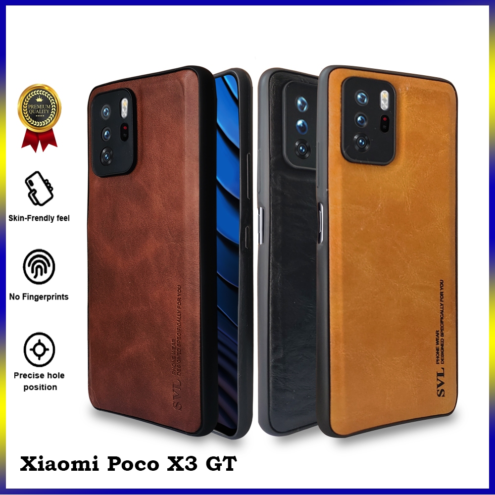 Xiaomi Poco X3 GT Case SVL leather Casing Kulit Slim