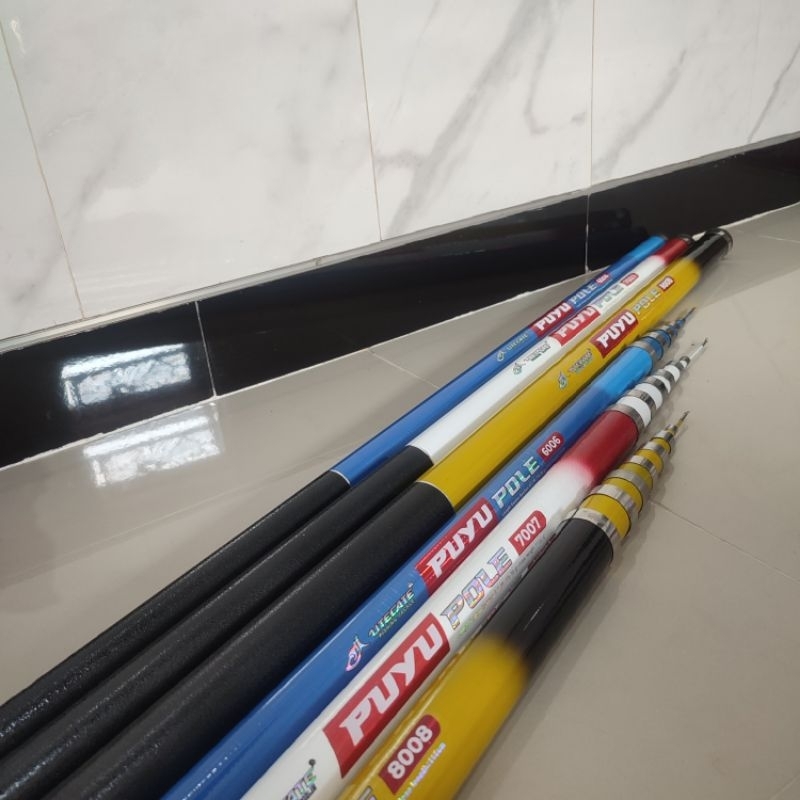 Joran Tegek Giant Flag Puyu Tongkat Bendera Besar panjang 12 M 10 M 8 M 7 M 6 M 5 Meter diameter bes