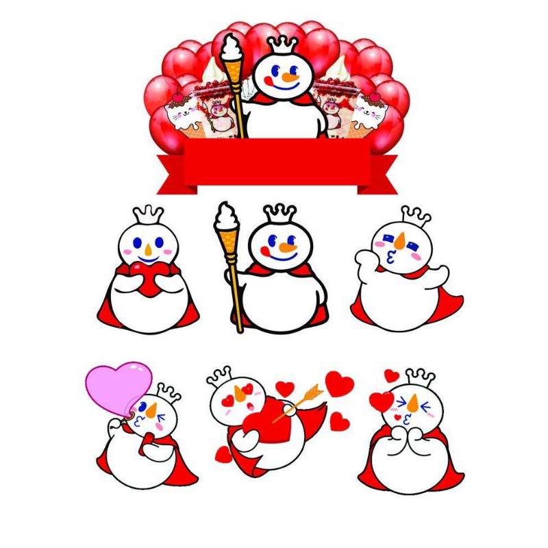 Topper Cake Karakter/Hiasan Kue ULTAH/Topper Mixue Viral