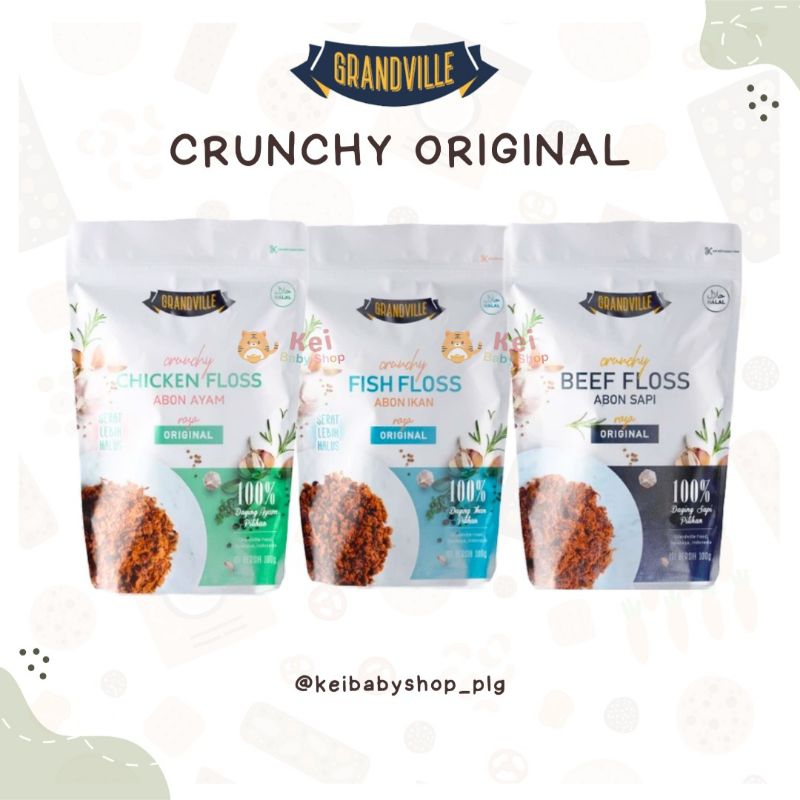 

Grandville Abon Crunchy / Abon MPASI Bayi Anak / Abon Sapi Ayam Ikan MPASI