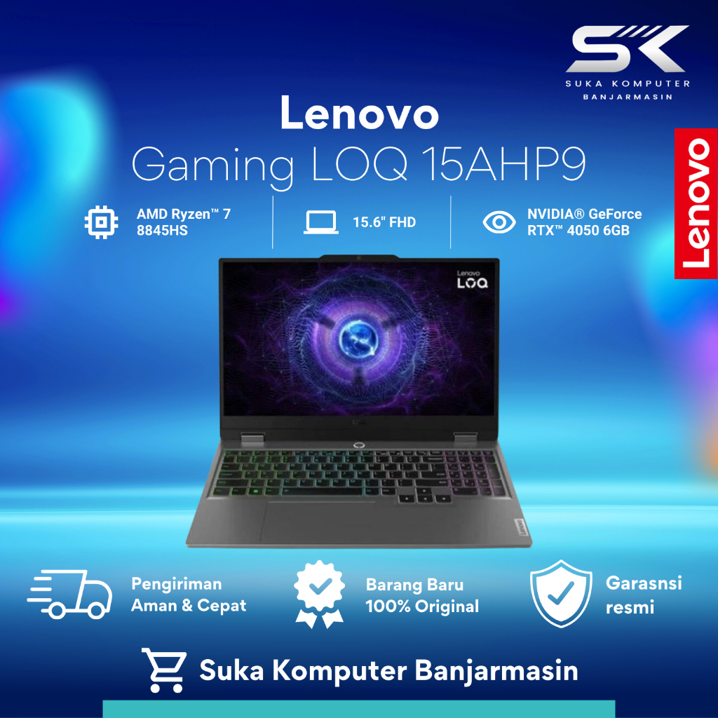 Lenovo Gaming LOQ 15AHP9 /Ryzen 7-8845HS/8GB/512GB SSD/RTX4050 6GB
