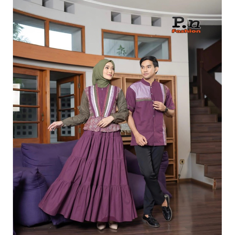 PN SRB 1518 PN FASHION SARIMBIT BAJU COUPLE KEREN KEKINIAN ORIGINAL PREMIUM /BUSANA MUSLIM EKSLUSIF