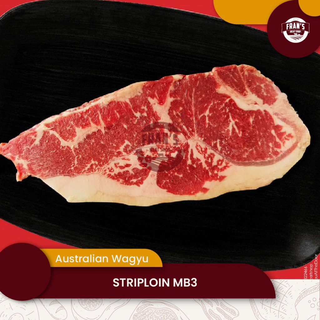 

Aust Wagyu Striploin MB 3 250gr
