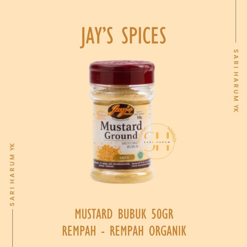 

Mustard bubuk bumbu organik Jays organik 50gr