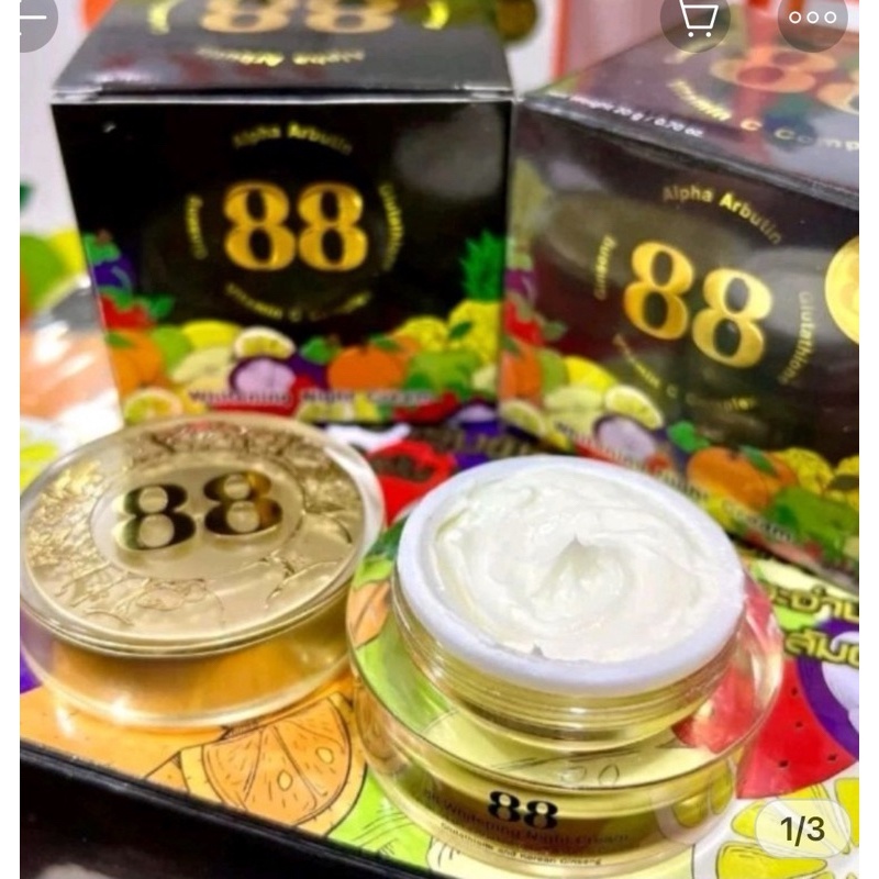 CREAM 88 GINSENG ALPHA ARBUTIN WHITENING NIGHT CREAM 20GR ORIGINAL THAILAND