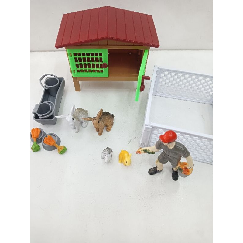 Mainan Anak Miniatur Hewan Ternak/Mainan Anak Hewan Kelinci Karet