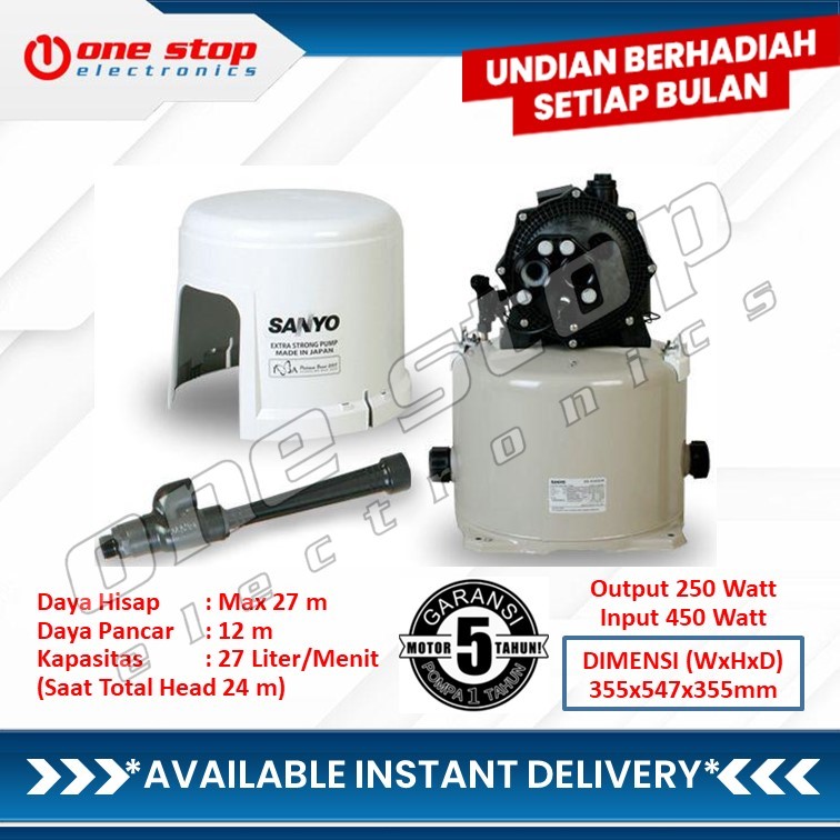 SANYO PDH-255JP Pompa air Jet Pump Sumur Dalam Otomatis