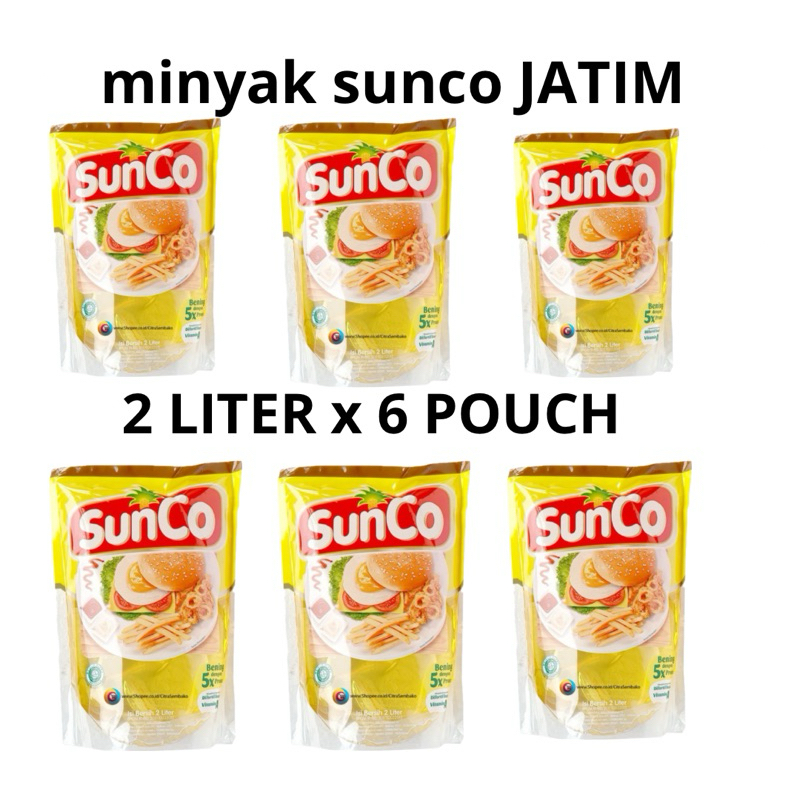 

(JATIM) MINYAK GORENG SUNCO 1 KARDUS ISI 6 pouch 2 Ltr