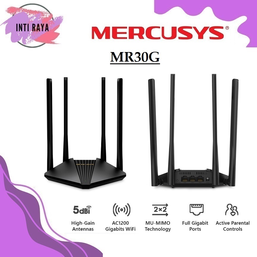 Mercusys MR30G AC1200 Wireless Dual Band Gigabit Router MR30 30G