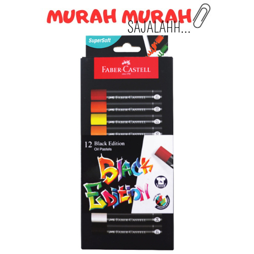 

Faber Castell - Oil Pastel Crayon Black Edition 12 Warna - Set