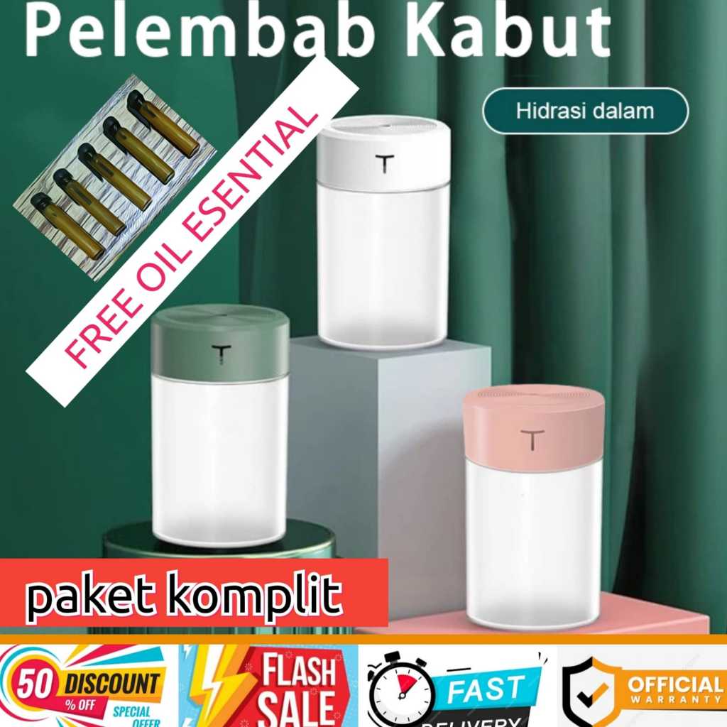 Humidifier Diffuser Elektrik 260 ML free Aroma Terapi Essential Oil