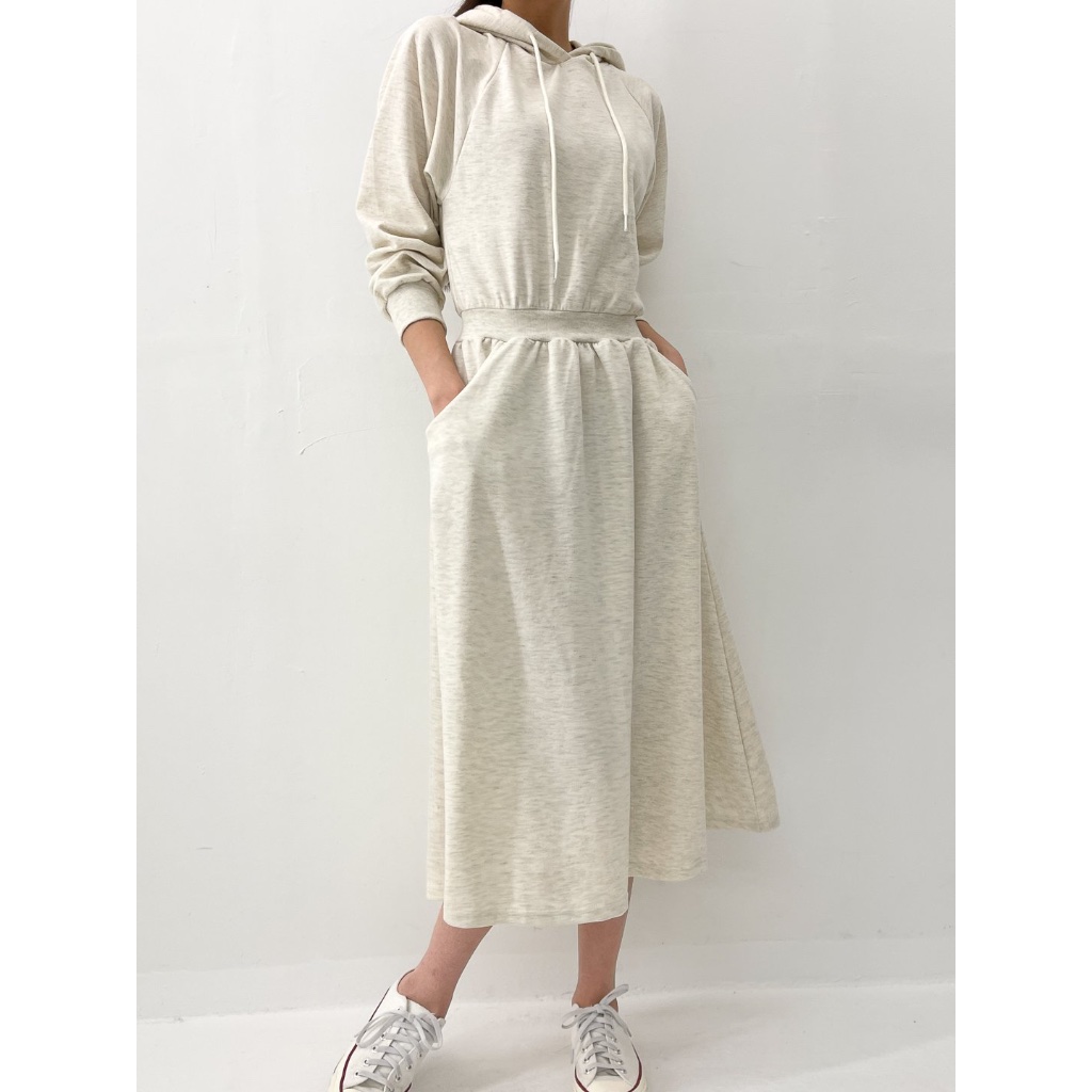 JIEUN DRESS | Casual Dress Panjang Wanita Korean Hoodie