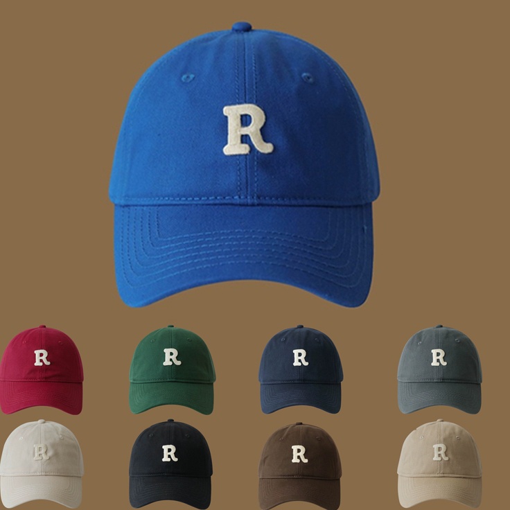 99 BRANDS FESTIVAL Topi Baseball PREMIUM QUALITY Motif Huruf R Cute Design Warna Nyaman Hat Bahan Ka