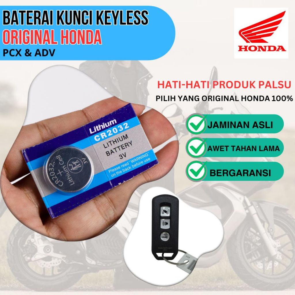 Baterai Kunci Keyless Original HONDA PCX ADV VARIO SCOOPY - Baterai Kunci Motor PCX DAN HONDA VARIO 