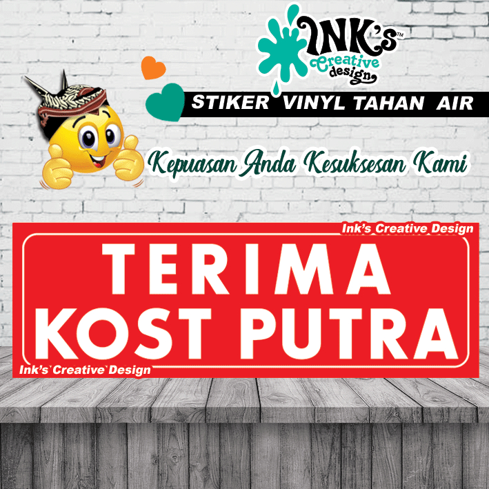 

Stiker terima Kost Putra