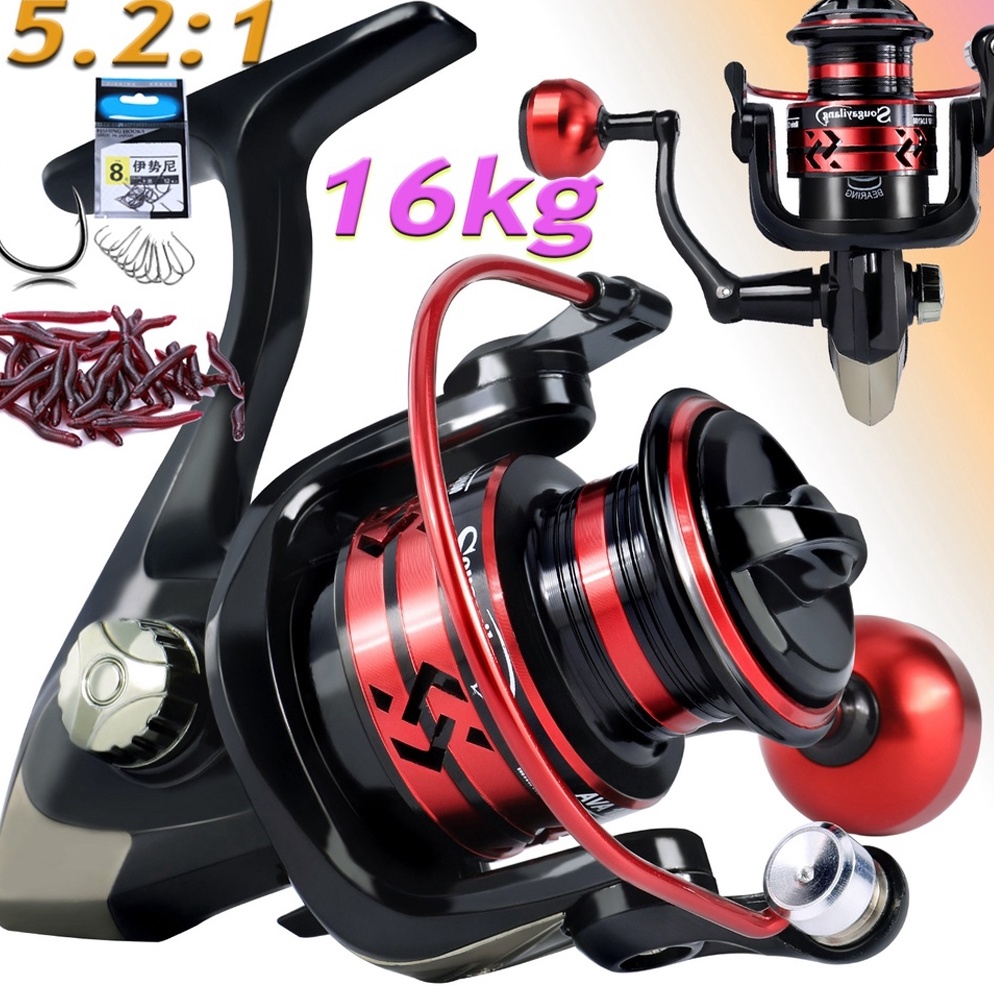 Top Sale Power Hand Reel Pancing Memancing Rasio Gear 521 Max Drag 51KG Joran Pancing 14 Bahan Metal