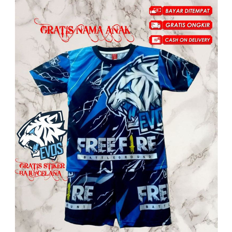 SETELAN MOBILE LEGEDS ANAK LAKI LAKI | BAJU MOBILE LEGEDS GRATIS NAMA | BAJU EVOS ANAK GRATIS NAMA |