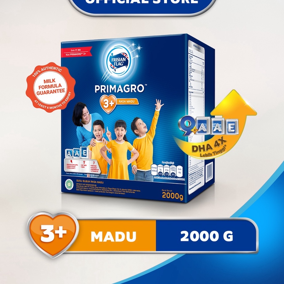 Penjualan TerbaikCOD Frisian Flag Primagro 3 Madu 2 gr Susu Formula Pertumbuhan Anak  1 Pcs