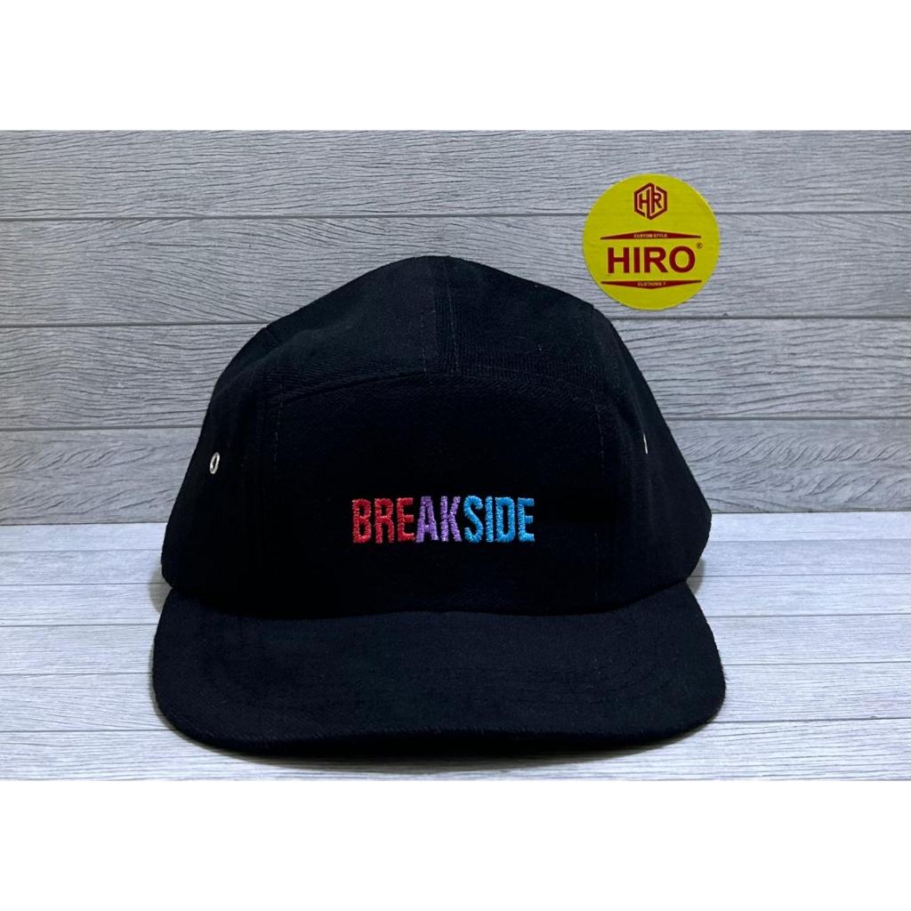 Topi Snapback Bordir Breakside Hip-Hop New Model-Topi Lima Panel-Topi Distro Keren
