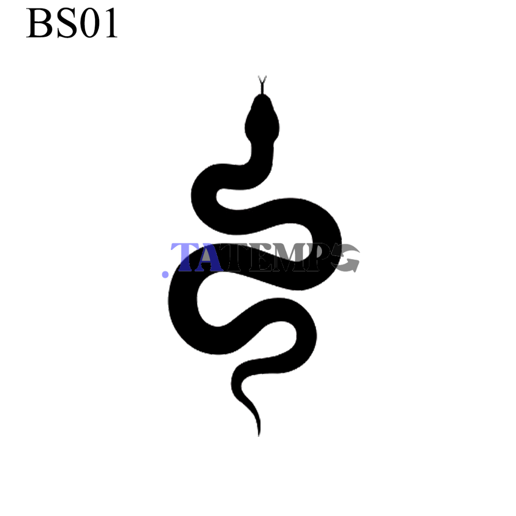 TATEMPO tato temporer - ULAR/ULAR HITAM/BLACK SNAKE