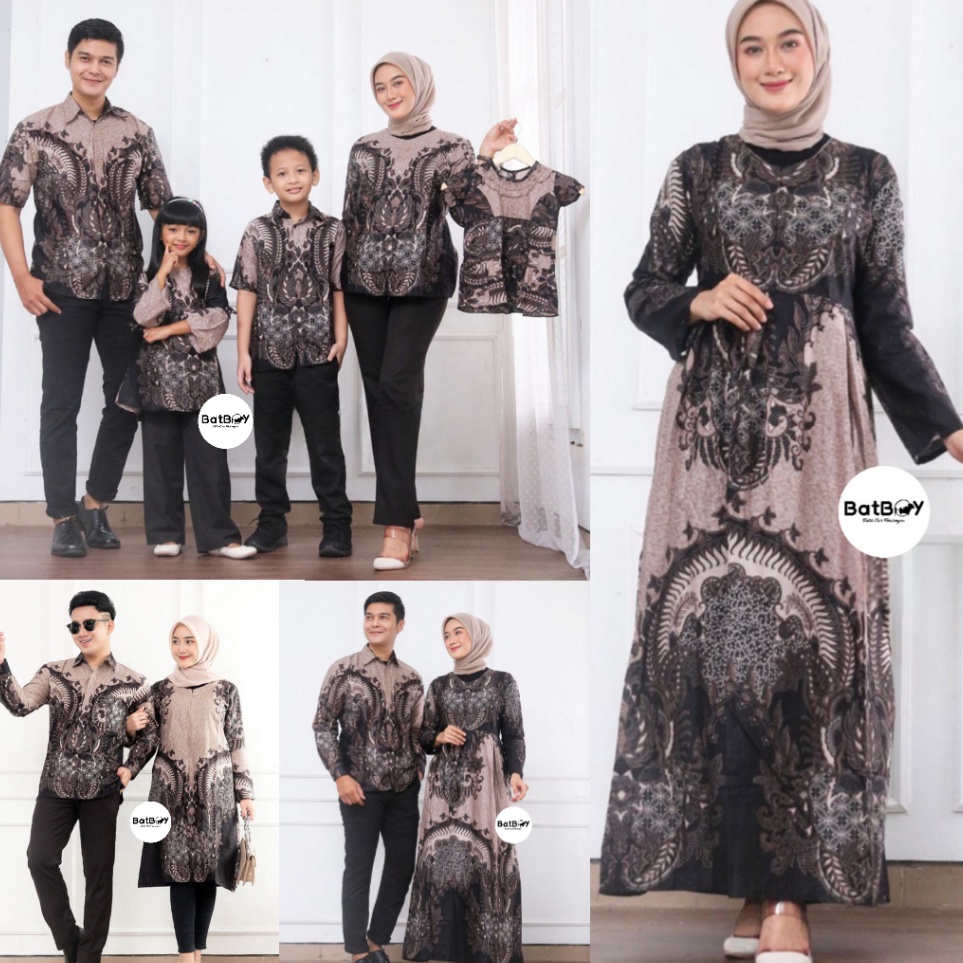 Barang baru COD Set Baju Batik Gendhis Couple Keluarga Gamis Couple Sarimbit Keluarga Pasangan Musli