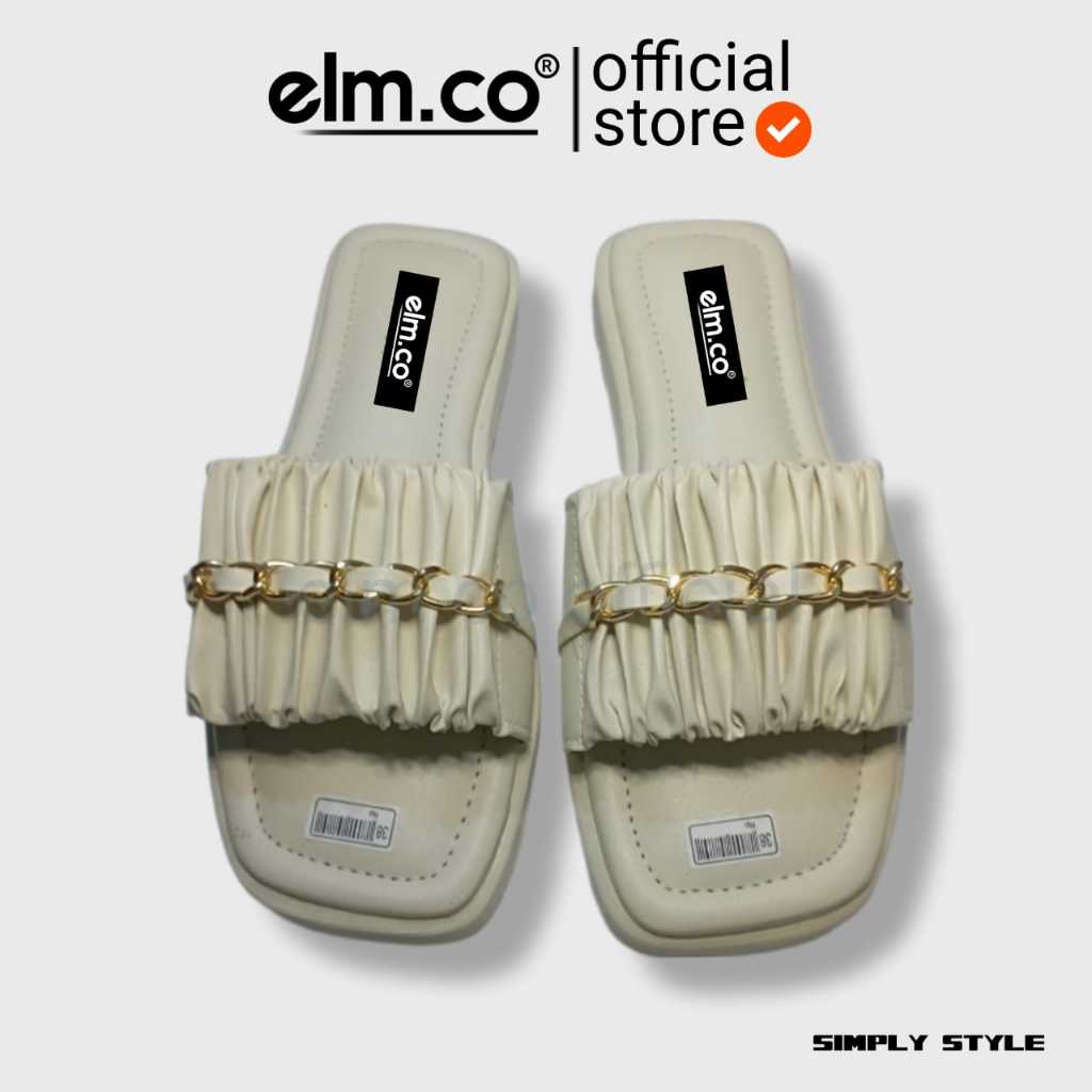 elm.co Sandal wanita teplek flatform jelly sendal kekinian keren viral ec04 ec05