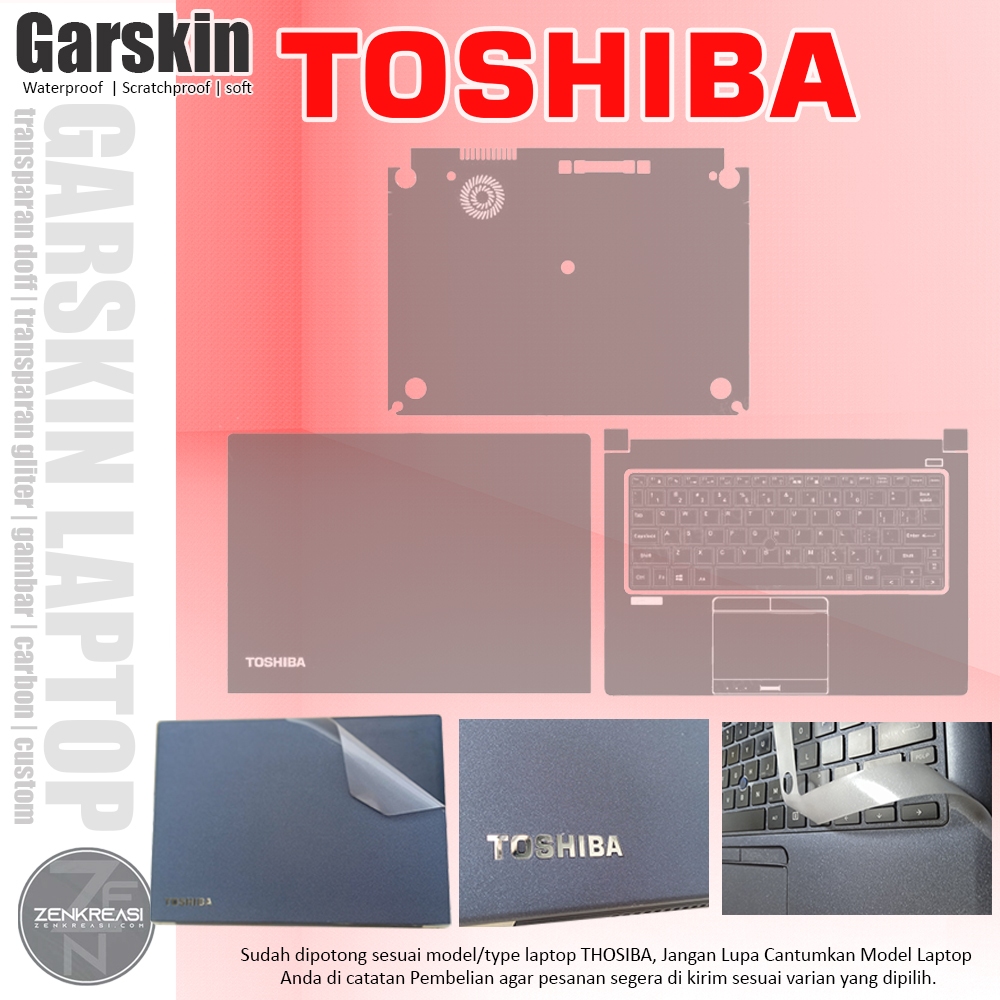 Garskin Laptop Thosiba| Garskin Laptop FullBody | Skin Laptop Protector | Garskin Transparan | Garsk