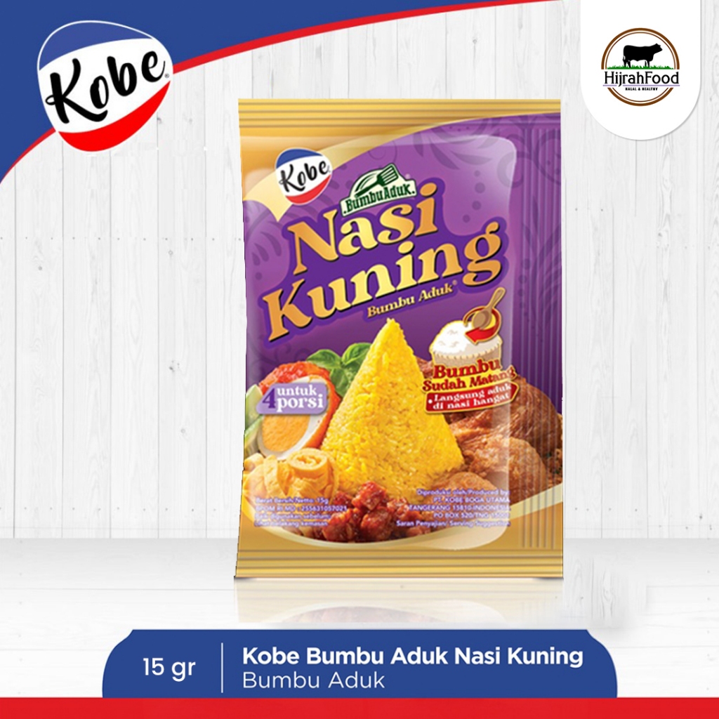 

Kobe Bumbu Aduk Nasi Kuning 15 gram Praktis Untuk 4 Porsi