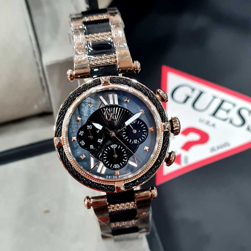 Jam Tangan Wanita Gc Y16002L1 Stainless Chrono Date Original