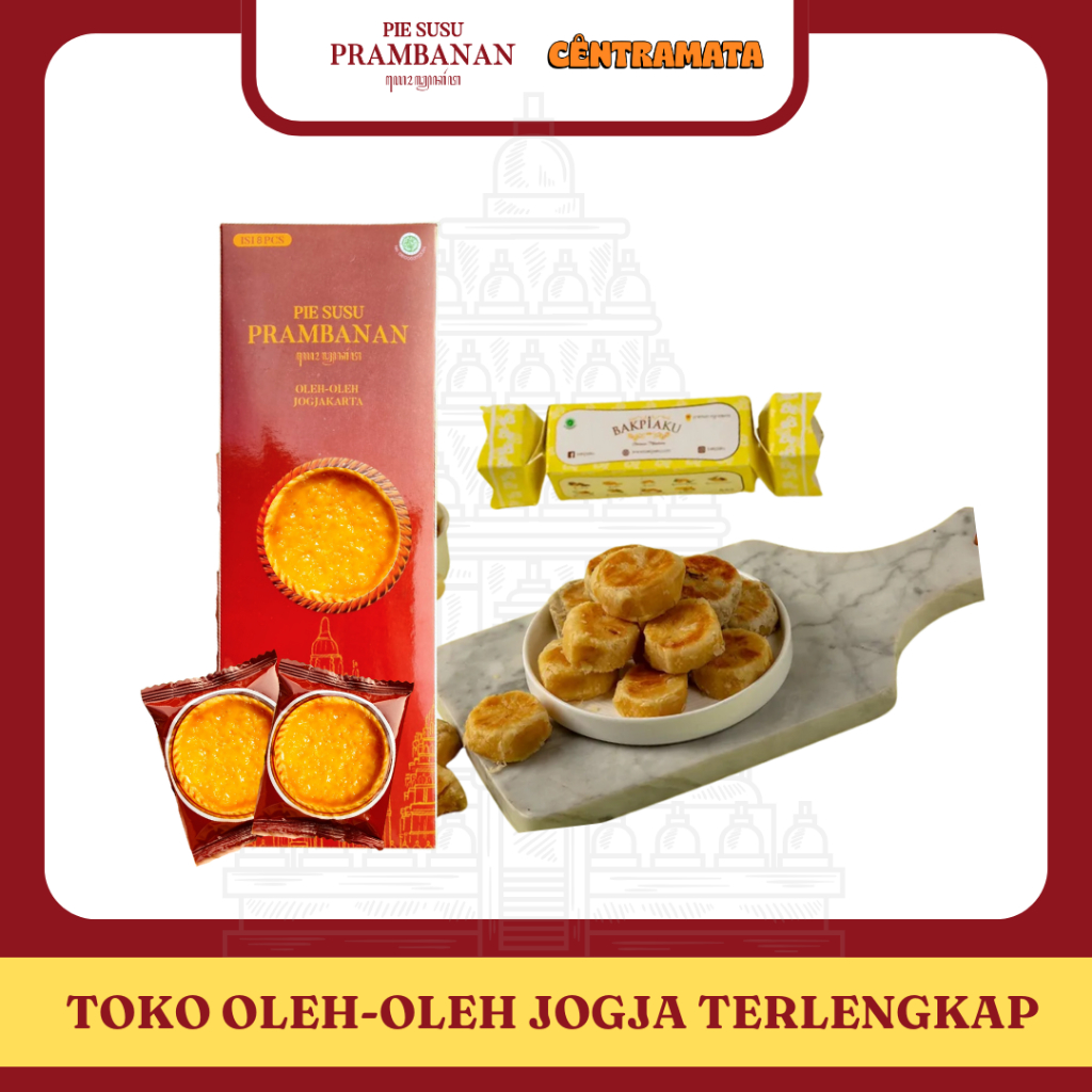 

Bakpiaku Keju 5pcs + Pie Susu Prambanan | Oleh-Oleh Khas Jogja