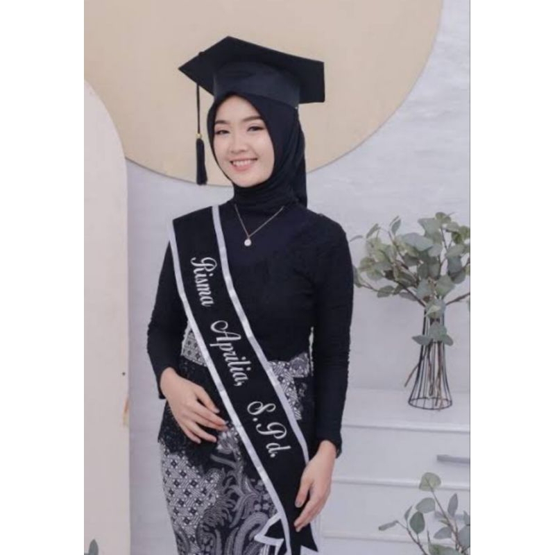 (1 HARI JADI ) SELEMPANG BLUDRU PITA ANAK selempang wisuda,selempang nama