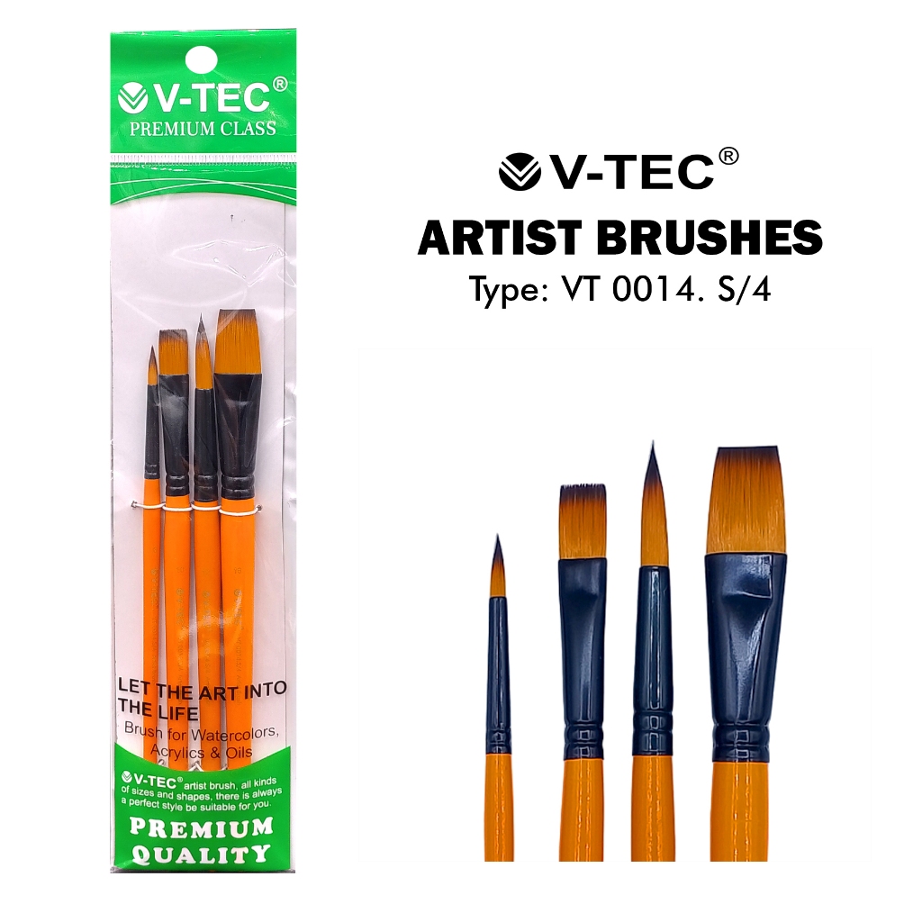 

V-TEC ARTIST BRUSHES TYPE VT 0014.S/4