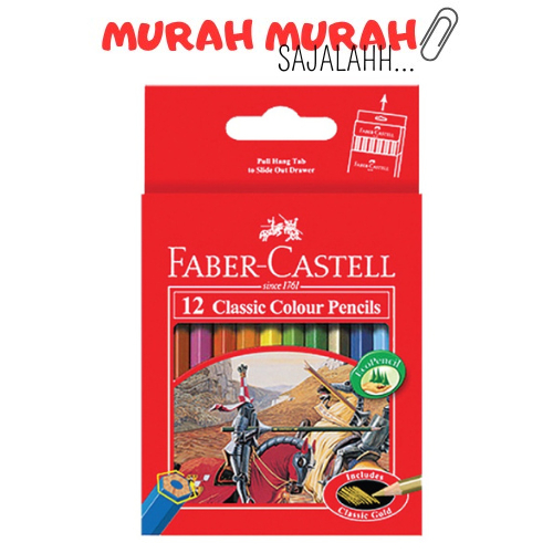 

Pensil Warna Faber Castell Classic Colour Pencils 12 Short Pendek / Pensil Warna 115851