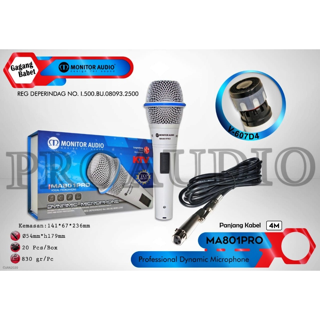 microphone kabel monitor audio MA801PRO MA 801PRO MA801 PRO original