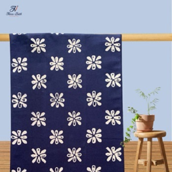 Kain Batik Cap Motif Bunga Truntum Navy