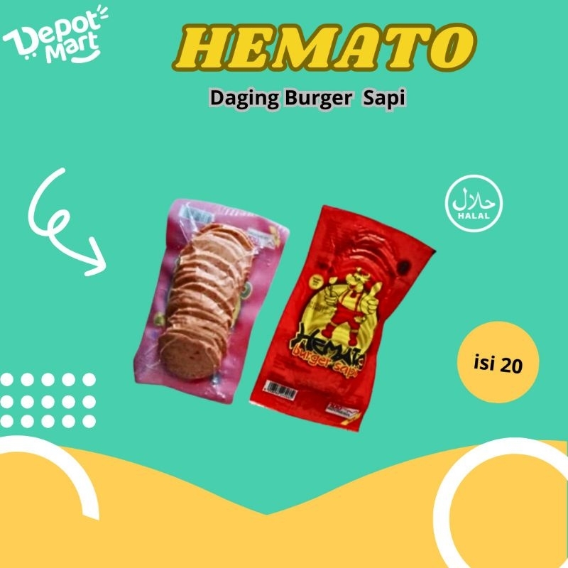 

Daging Burger Sapi Hemato 280 Gr DepotMart