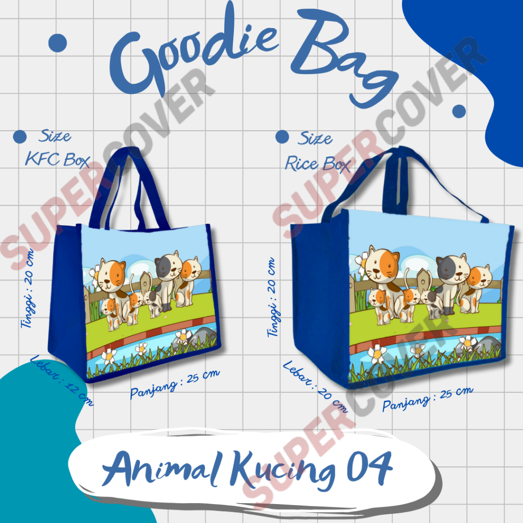 

Goodie Bag Gambar Kartun Animal 04 Warna Biru Tua Untuk Acara Ulang Tahun, Aqiqah, Sunatan Dan Lain lain.