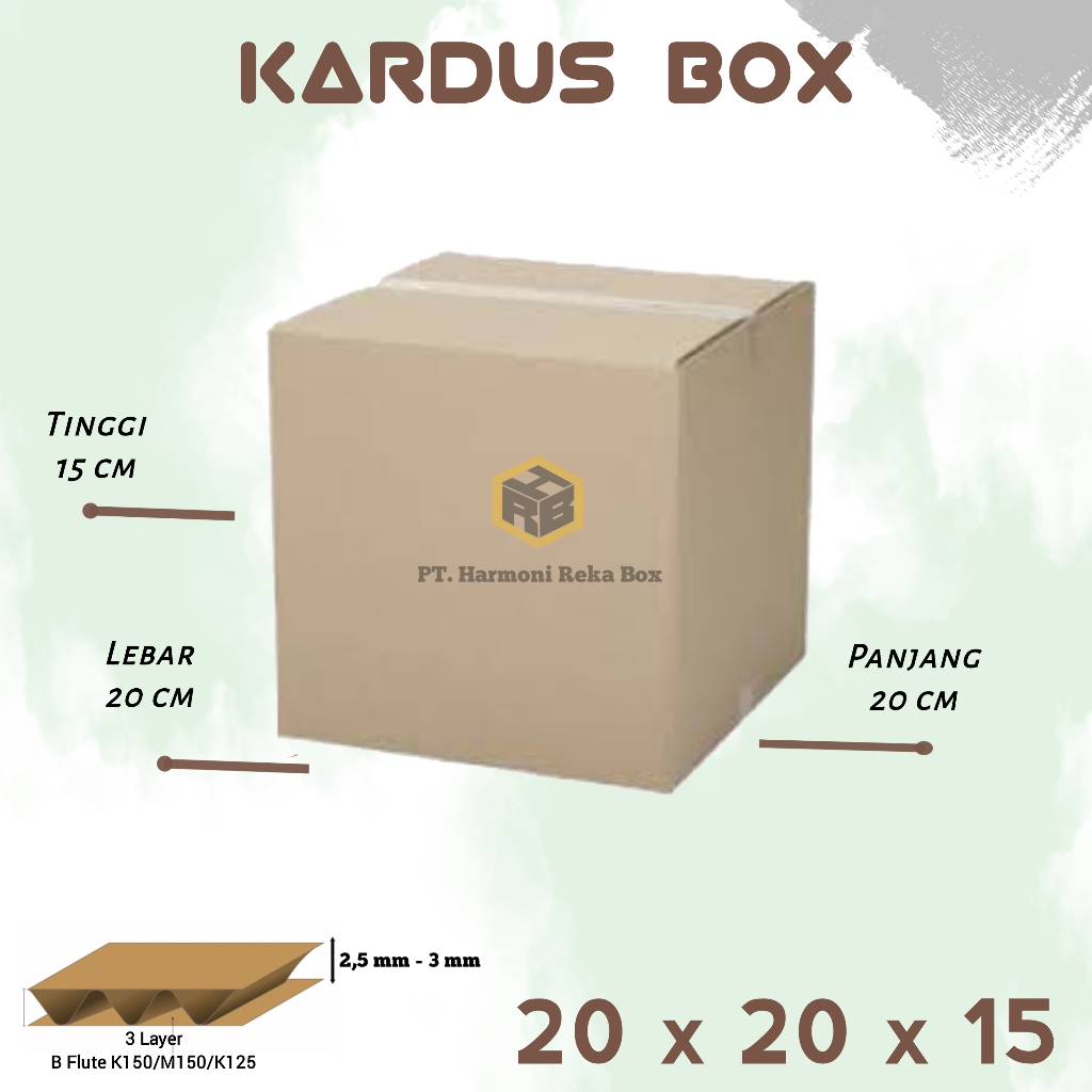 

Kardus/Box Packing Kecil Polos Luar Dalam Ukuran 20x20x15 cm