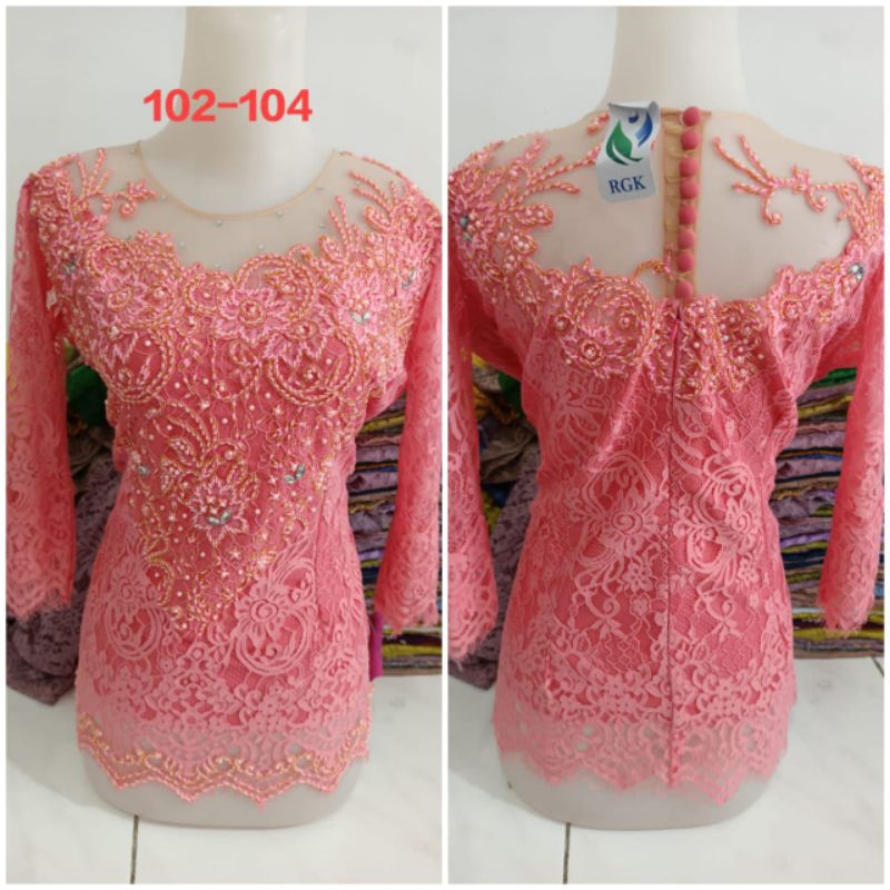 Kebaya semi prancis berpayet siap pakai